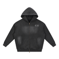 "570" Zipper Boxy Fleece Hoodie